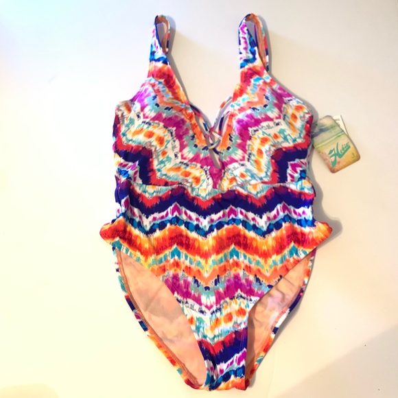 🌼NWT HOBIE ONE PIECE SWIMSUIT SIZE MEDIUM - Picture 3 of 6